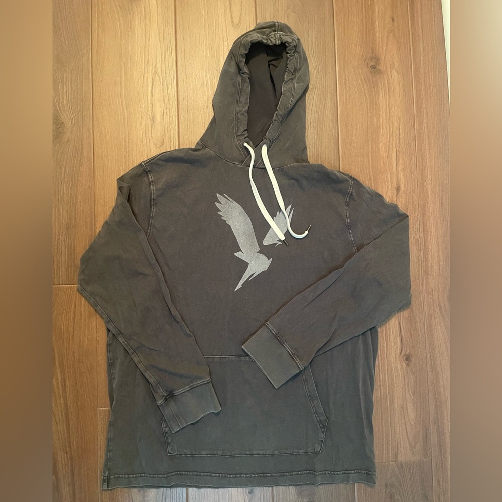 American Eagle Outfitters Gray Hoodie with Bird Design